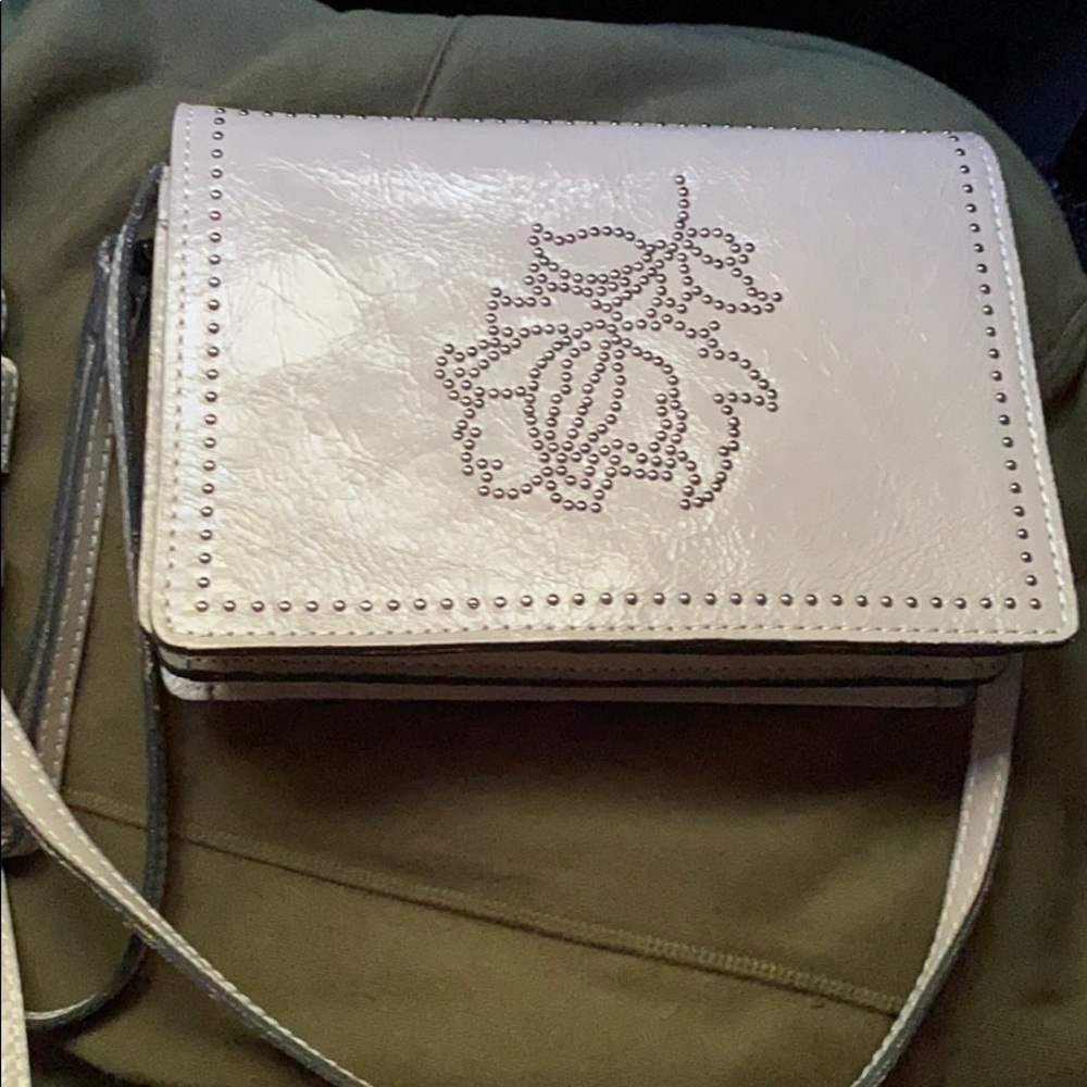 Patricia Nash Gray & Gunmetal Rose Crossbody